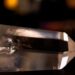 Close-up of a clear quartz crystal point